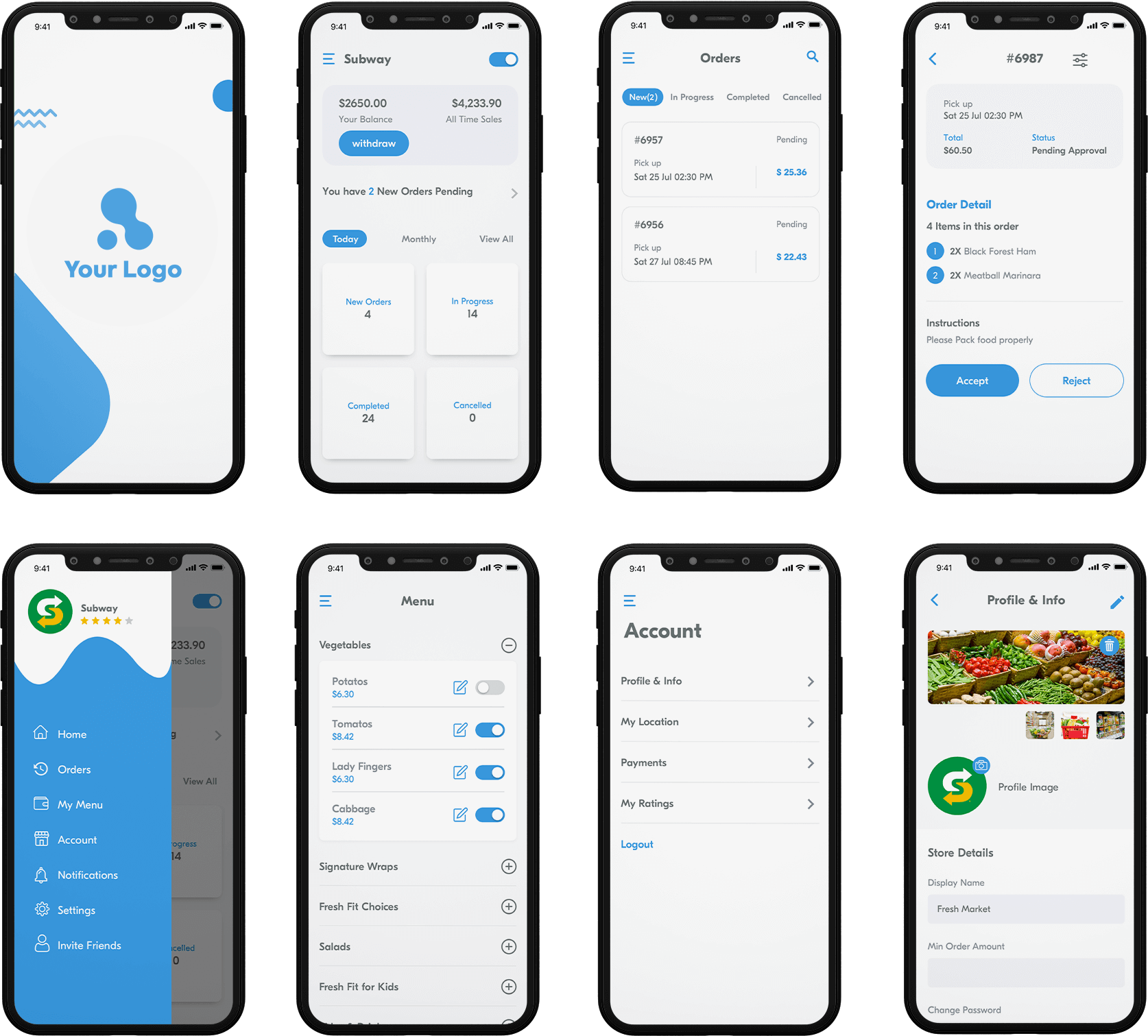 Store Owner App Design