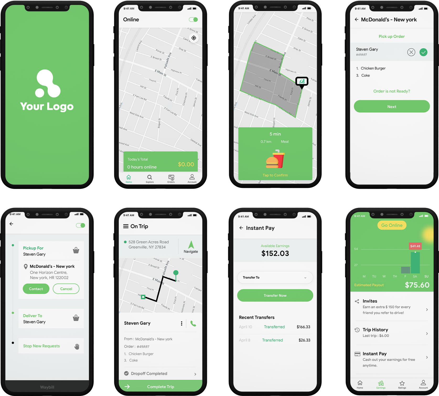 delivery boy app design