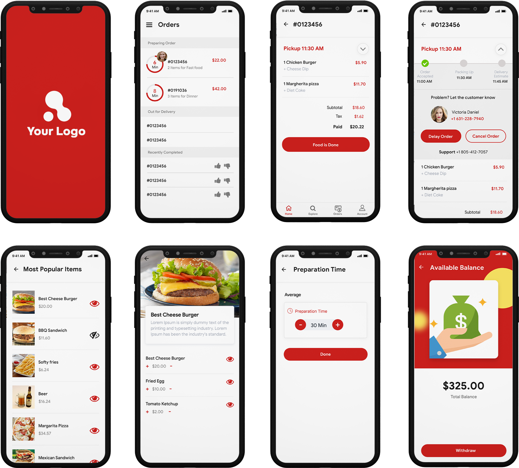 restaurant app design