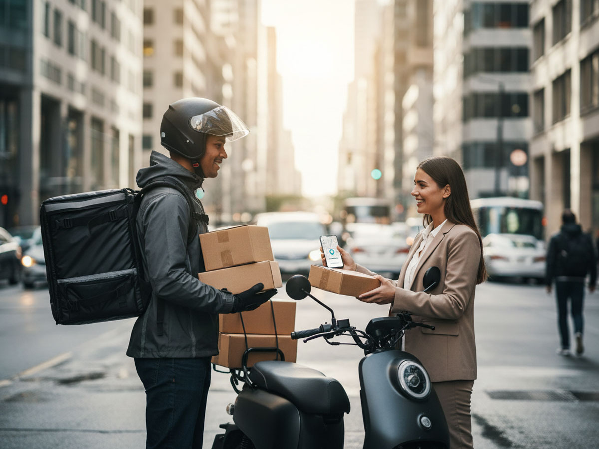 ai powered courier delivery app