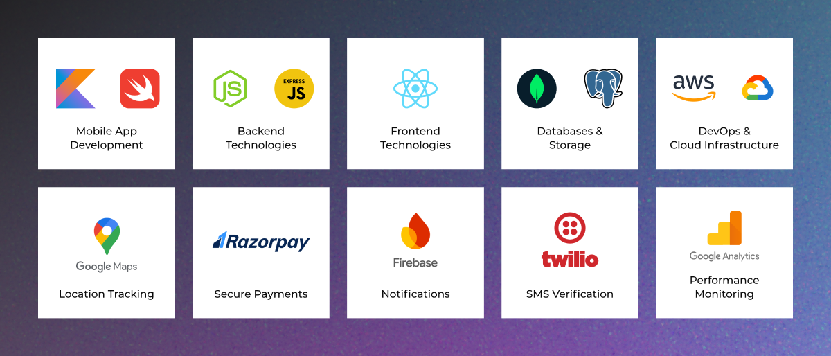 laundry app tech stack